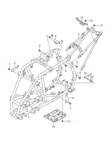 Pletina cuadro original LTZ 400 2004 (n8)