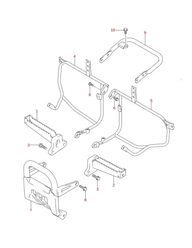 Asidero trasero soporte pie original LTZ 400 2004 (n9)