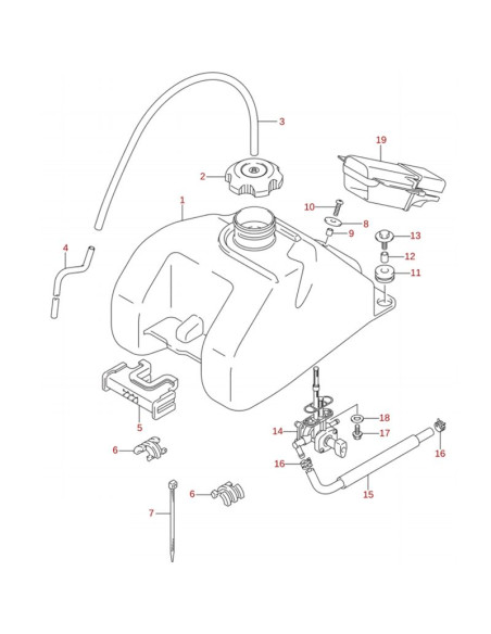 Abrazadera deposito combustible original LTZ 400 (n7)