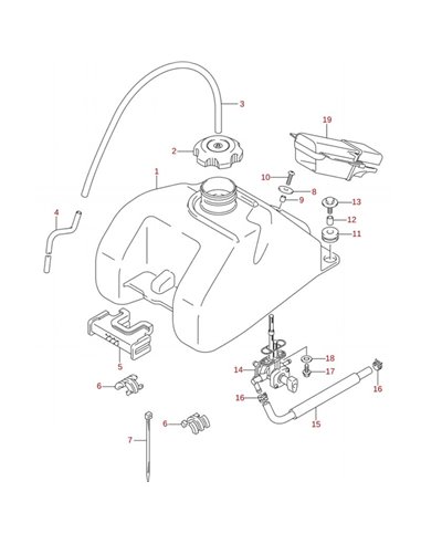 Junta deposito combustible original LTZ 400 (n18)