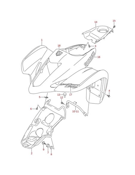 Tuerca parachoques frontal original LTZ 400 (n5)
