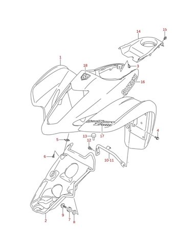 Soporte der parachoques frontal original LTZ 400 (n10)