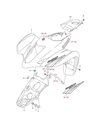 Emblema parachoques frontal blanco original LTZ 400 2005-2007