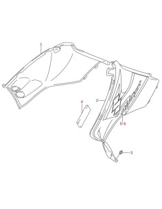 Calca lateral derecho amarilla original LTZ 400 2004 (n5)