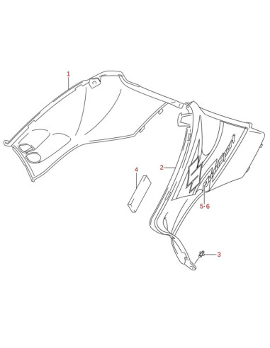 Calca lateral derecho amarilla original LTZ 400 2004 (n5)