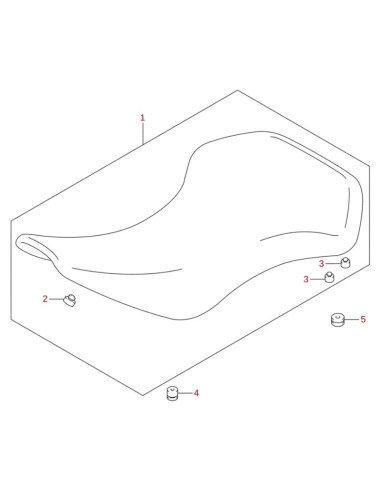 Asiento negro original LTZ 400 2005 (n1)