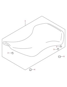 Asiento azul original LTZ 400 2006 (n1)