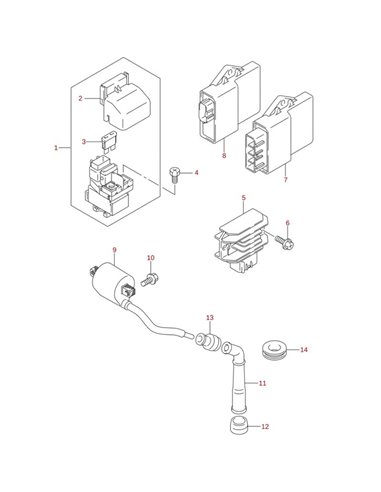 Junta cable electrico original LTZ 400 (n13)
