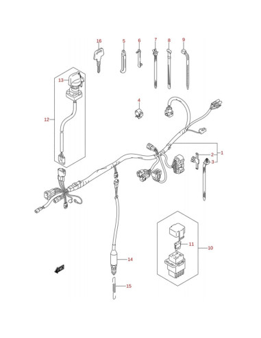 Instalacion electrica original LTZ 400 2004 (n1)