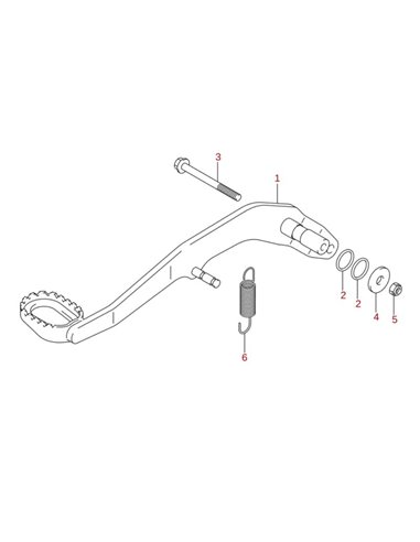 Tornillo pedal freno original LTZ 400 (n3)