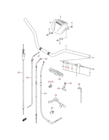 Guia cable manillar original LTZ 400 (n18)