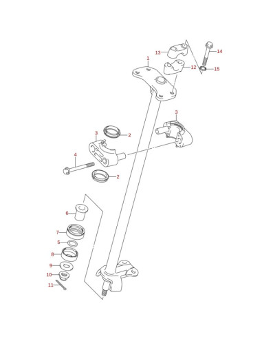 Tornillo columna direccion original LTZ 400 (n4)