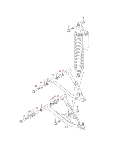 Suspension roja original LTZ 400 2005-2007 (n1)