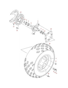 Tornillo disco delantero original LTZ 400 (n15)