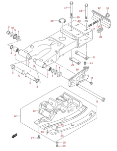 Casquillo basculante original LTZ 400 (n3)