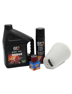 Kit mantenimiento aceite 4L + filtro aire + aceite + spray filtro M3S-TWIN AIR-GRO Yamaha YFZ 450 04-08 YFZ 450R 09