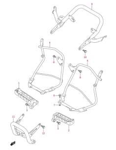 Asa trasera original Suzuki LTR 450 (n9) K9