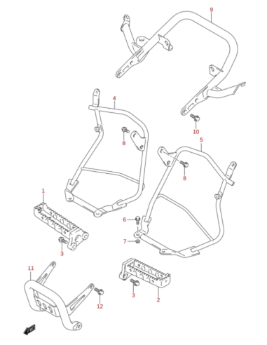 Asa trasera original Suzuki LTR 450 (n9) K9