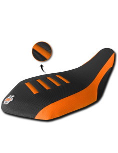 Funda de asiento JN SEATS negra y naranja para Raptor 700