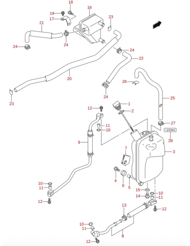 Clip 15.5 cilindro original LTZ 400 (n10)