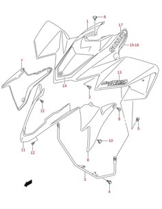Tornillo parachoques original Suzuki LTR 450 (n12)
