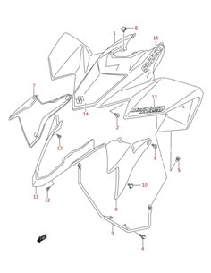 Emblema parachoques frontal original Suzuki LTR 450 (n14) K9