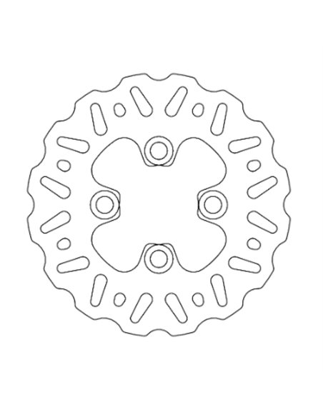 Disco de freno floreado delantero NITRO SERIES MOTOMASTER 161mm YFM 350 660 700 YFZ 450 04-08 BANSHEE 350 YFS 200