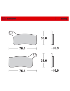 Pastillas de freno delantero izquierdo/derecho RACING SERIES MOTOMASTER 096511 KTM 450 XC 505 SX 525 XC
