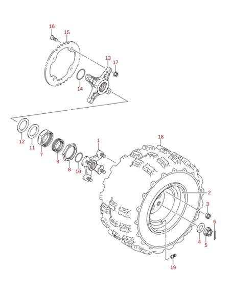 Circlip eje trasero original Suzuki LTR 450 (n13)