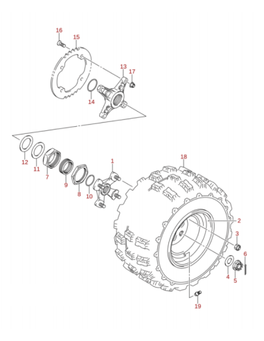 Capuchon eje trasero original Suzuki LTR 450 (n15)