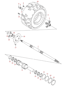 Tornillo disco trasero original Suzuki LTR 450 (n17)