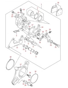 Pinza trasera original Suzuki LTR 450 (n1)