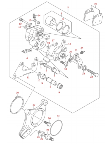 Pinza trasera original Suzuki LTR 450 (n1)