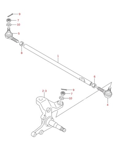 Varilla de direccion original Suzuki LTR 450 (n1)