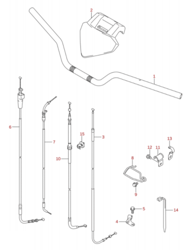Guia cable no.2 original Suzuki LTR 450 (n13)
