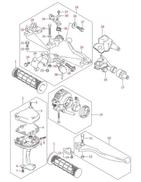 Tuerca conjunto embrague original Suzuki LTR 450 (n23 y n33)