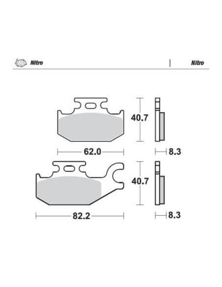 Pastillas de freno delantero NITRO SERIES MOTOMASTER 095721 SUZUKI KING QUAD 450 500 700 750