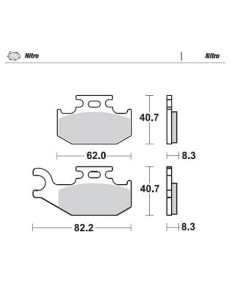 Pastillas de freno delantero NITRO SERIES MOTOMASTER 096321 Suzuki KING QUAD 400 450 500 700 750