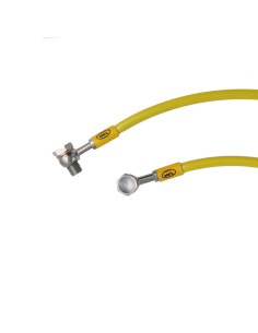 Latiguillos metalicos HEL dobles delanteros AMARILLO 140 cm