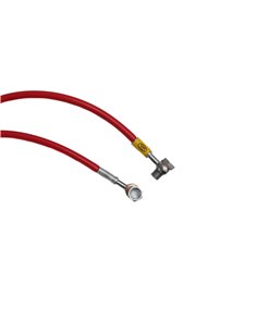 Latiguillos metalicos HEL dobles delanteros ROJO 140 cm