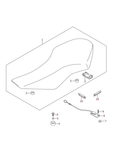 Almohadilla asiento original Suzuki LTR 450 (n2)