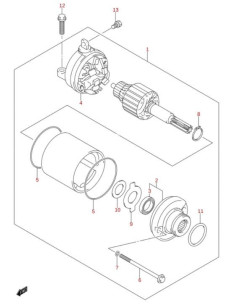 Abrazadera motor arranque original Suzuki LTR 450 (n2)