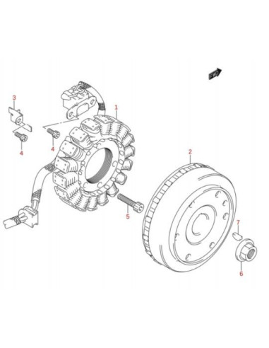 Conjunto rotor encendido original Suzuki LTR 450 (n2)