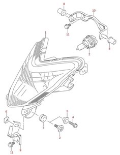 Tuerca faro original Suzuki LTR 450 (n6)