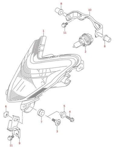 Tuerca faro original Suzuki LTR 450 (n6)