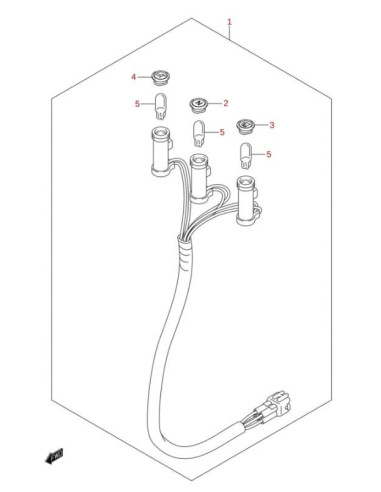 Conjunto cableado piloto original Suzuki LTR 450 (n1)