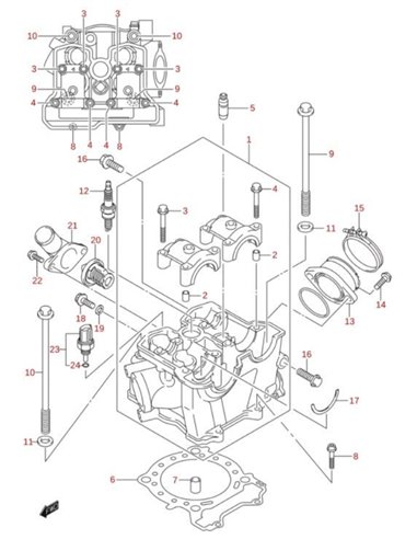 Culata original Suzuki LTR 450 (n1) K6 K7