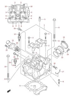 Tornillo culata motor original Suzuki LTR 450 (n18)