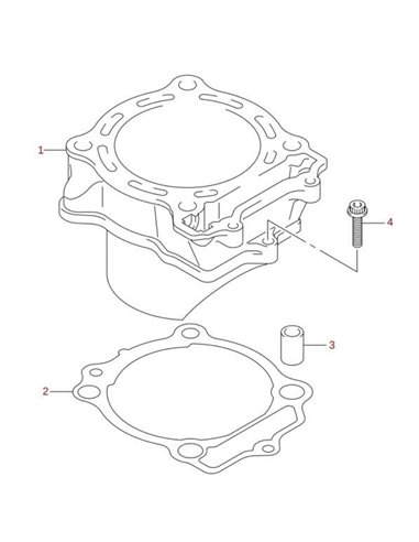 Pasador cilindro original Suzuki LTR 450 (n3)