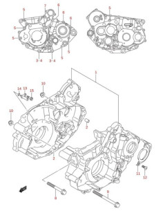 Conjunto carter original Suzuki LTR 450 (n1) K9 L0